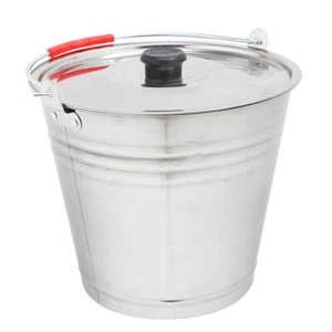 Cubo de almacenamiento de hielo de acero inoxidable cubo de agua multiusos con tapa de almacenamiento - Imagen 1 de 12