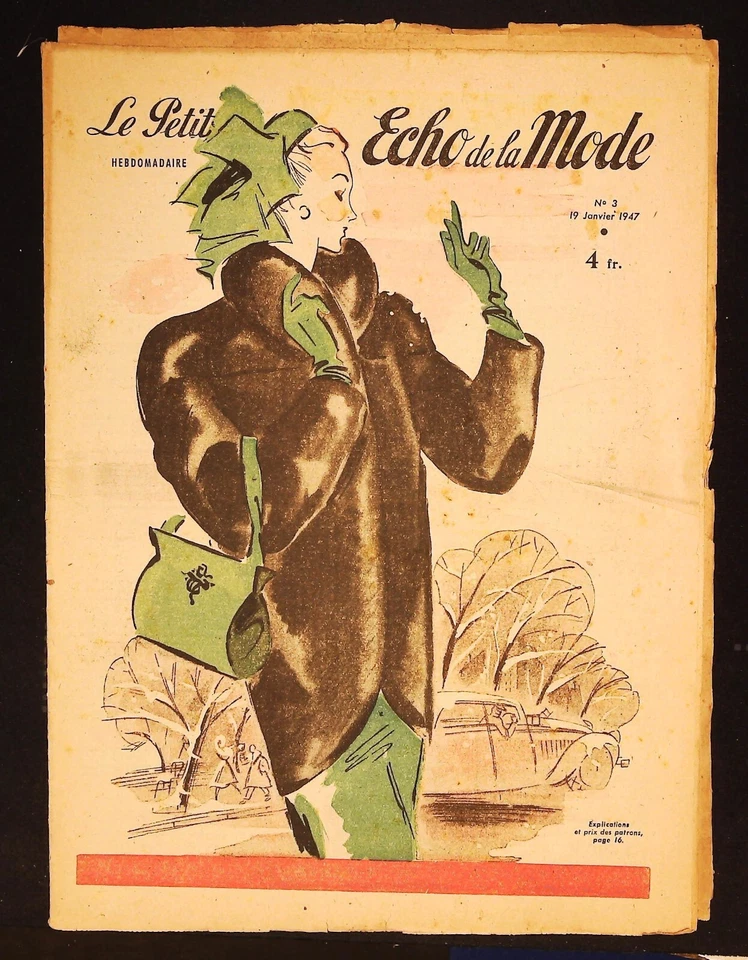 Le Petit Echo de la Mode année 1947, Ancien magazine Français N°3 - Photo 1/1
