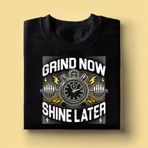 Large Inspirational Workout Motivation Funny Womens or Mens Crewneck T Shirt - Picture 1 of 12