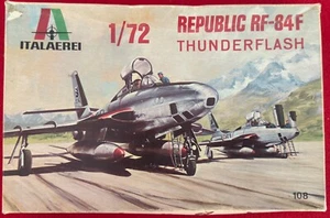 Vintage Italeri Republic RF-84F Thunderflash 1/72 Scale Plastic Model Kit - Bild 1 von 6