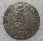 1679 Kb Hungary 15 Krajczar Silver Coin Vf Leopold I The Hogmouth