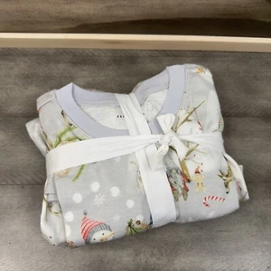 Pottery Barn Snow Day Gnomes Organic Cotton Kids Pajama Set Size 10 NWOT Multi - Picture 1 of 5