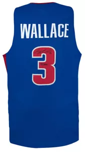 Ben Wallace (PISTONS) Signed Blue Custom Basketball Jersey w/4x DPOY - (SS COA) - Picture 1 of 3