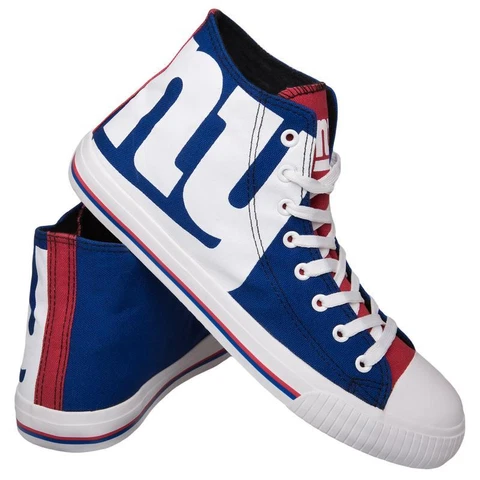 New York Giants NFL Men's High Top Big Logo Canvas Shoes FREE SHIP Cover