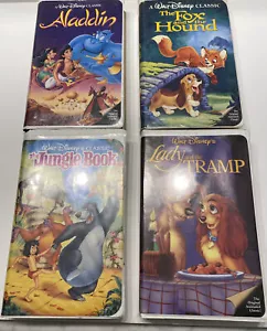 Walt Disney Set Of 4 VHS “Black Diamond” The Classic Collection - Picture 1 of 5