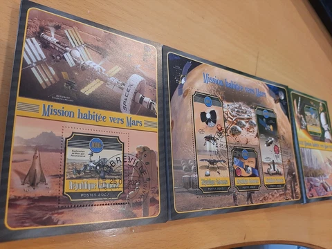 LOLLINI A01 AFRICA 2023 Space Mars Mission 3 s/s complete set Cover