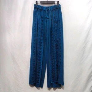 NEW Boho Split Harem Pants Women's OS Floral Embroidered Gypsy Beach Vacation - Picture 1 of 12