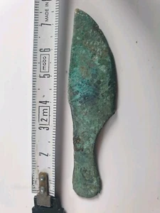 SCALPEL ROMAIN ARCHEOLOGIE BRONZE BISTOURI ANCIEN CABINET CURIOSITE COLLECTION M - Bild 1 von 2