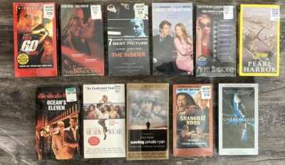 Lot of 11 Sealed VHS Movies Gone in 60 Seconds Pearl Harbor Innocent Insider + Foto 1 de 4