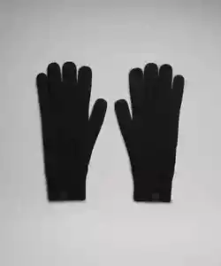 Lululemon Warm Revelation Gloves Black Size XL Wool Blend Unisex SZ Guide Below - Picture 1 of 9