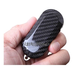 Abarth ECHT CARBON Ersatz Fernbedienung Schlüssel Abdeckung Fiat 500 595 Punto UK VERKÄUFER - Bild 1 von 5