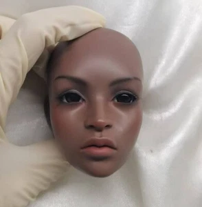 1/3 BJD Doll Head IP SID Ashanti Only Head Brown Skin-Free Face Make UP+Eyes - Picture 1 of 4