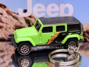 Custom Key chain 2015 Jeep Wrangler Unlimited Off-Road green - Picture 1 of 1