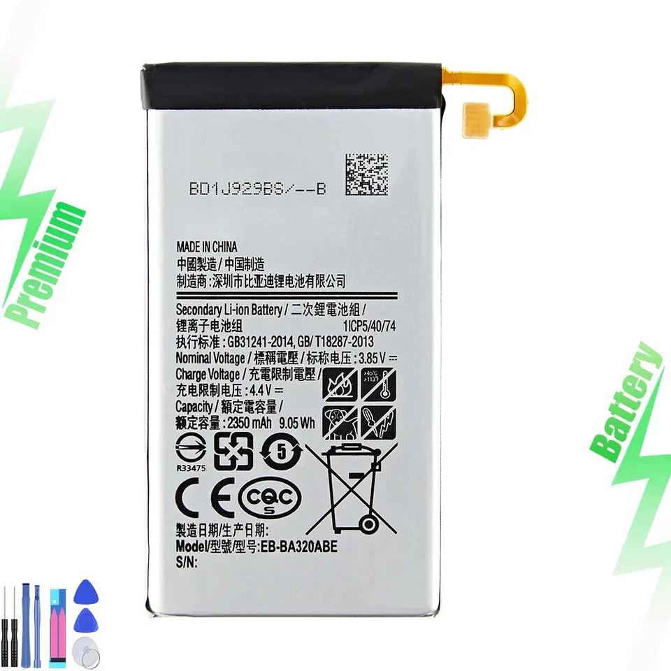 BATERÍA NUEVA PARA SAMSUNG GALAXY A3 A320 2017 A320F EB-BA320ABE 2350MAH Foto 1 de 4