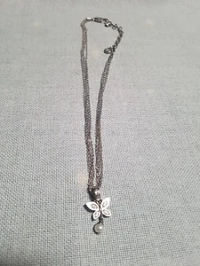 Dyrberg Kern butterfly silver tone necklace - Picture 1 of 10