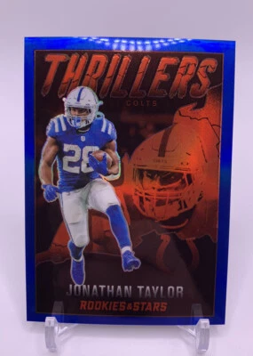 2022 Panini Rookies & Stars Jonathan Taylor Thrillers Blue Prizm /50 - Image 1 of 4
