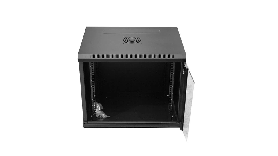 Hanging patch cabinet 19 inches DIGITUS 9U 600x501x450mm black DN-W19 09U /T2UK - Image 1 of 1