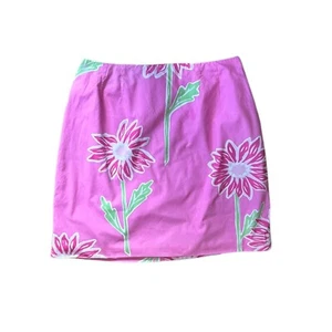 Minifalda vintage años 90 Y2K Lilly Pulitzer rosa floral talla 6 29" cintura - Imagen 1 de 5