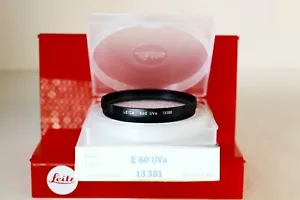LEICA ORIGINAL LEITZ E60 UVA FILTER 13381 MINT W/PLASTIC CASE & BOX V.NICE - Picture 1 of 4