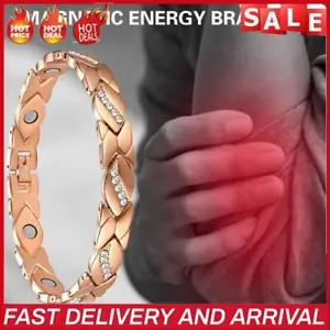 Pure Copper Health Care Magnetic Bracelet with 3500 Gauss Magnets (Rose Gold) - Picture 1 of 7