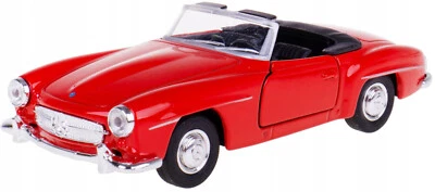 Welly 1955 Mercedes 190 SL Red Cabrio 1:34 1:39 Scales 4.5 Inch US DUTIES PAID - Image 1 of 4