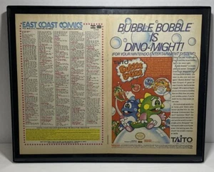 Vintage comic book Wall Art Framed 11”x 14” Bubble Bobble & East Coast Comics - Picture 1 of 5