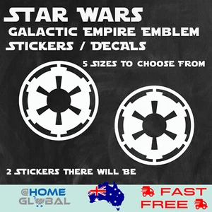 Star Wars Galactic Empire Emblem Logo Sticker Decal Car Wall Bike Helmet - Picture 1 of 2