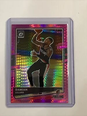 Blazers holográficos Damian Lillard 2020-21 Donruss rosa óptico Hyper Prizm #144 A-33 Foto 1 de 2