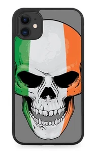 Handyhülle irische Flagge Totenkopf Gummi Irland Farben Skelett Neuheit Motiv DD21 - Bild 1 von 2