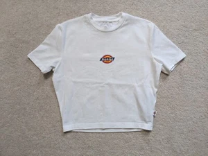 Dickies Women's Maple Valley White Tee Tshirt Size XS Cotton Blend Cropped - Picture 1 of 8