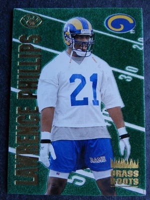 1996 Leaf #17 Lawrence Phillips Grass Roots Rams Football Card 601/5000 - Image 1 of 3