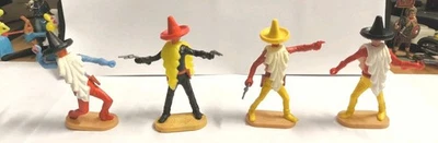 Lotto 4 Soldatini Cherilea Toys - Messicani Swoppet altezza 8 cm - Immagine 1 di 4