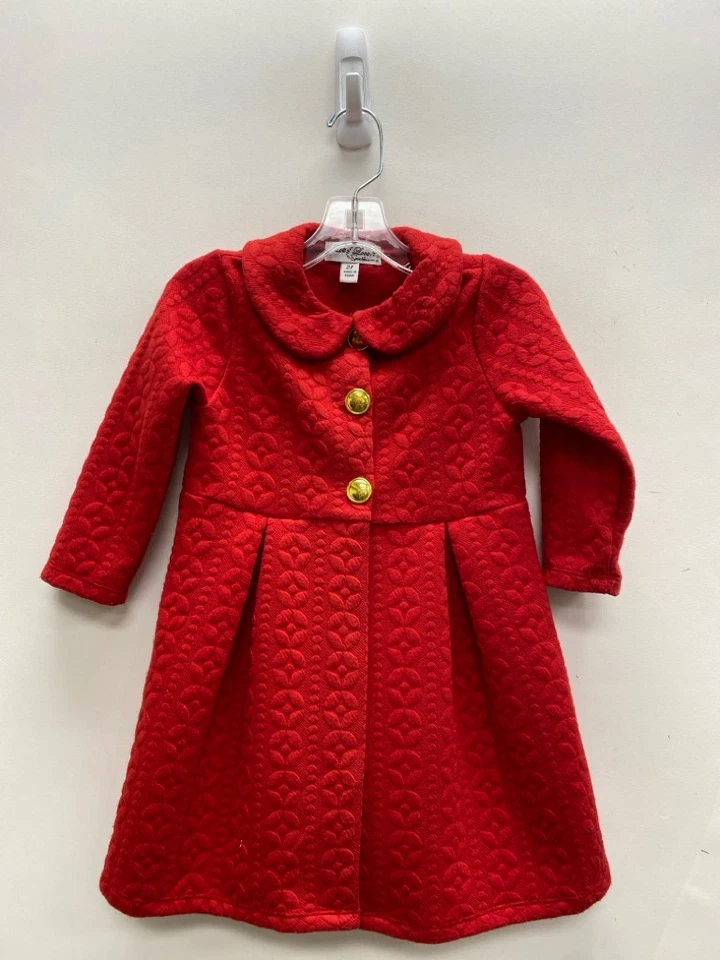 Abrigo para niña Speechless TALLA 2T rojo con botones en relieve Foto 1 de 1
