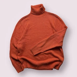 Vintage Herren Polo Ralph Lauren Handstrick Pullover Orange 90er Gr. L Leinen Baumwolle - Bild 1 von 5