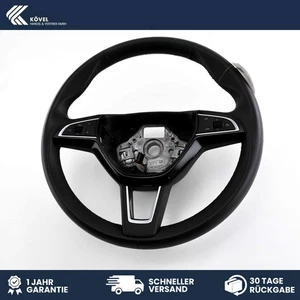 Original Lenkrad mit Schaltwippen Skoda Karoq Leder 5E0419091CG - Bild 1 von 5