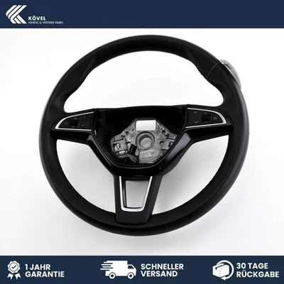 Original Lenkrad mit Schaltwippen Skoda Karoq Leder 5E0419091CG - Bild 1 von 4