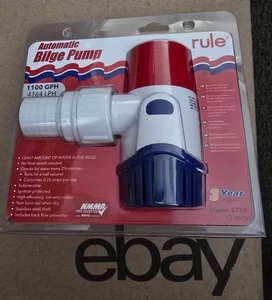Rule 27SA Electronic Sensing Bilge Pump - 1100 GPH 12Volt SAME DAY SHIP!! - Bild 1 von 2