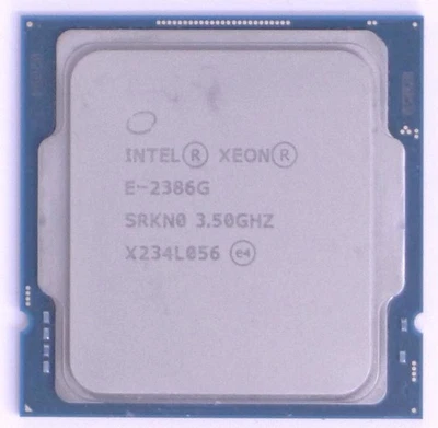 Intel Xeon E-2386G FCLGA1200 CPU Processor 3.50 GHz 6 Core 12 Threads 12MB 95W - Image 1 of 3