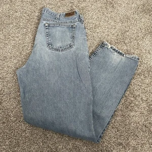 L.L. Pantalones de mezclilla Bean Double L para hombre 36x32 lavado ligero calce relajado desgastado grunge de colección - Imagen 1 de 15