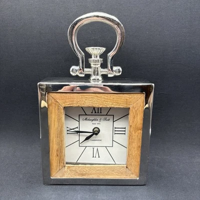 Reloj de Escritorio de Cuarzo Mclaughlin and Scott "Cambridge" Acero Inoxidable y Madera Foto 1 de 4