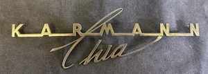 1963-74 Volkswagen VW Karmann Ghia Chrome Hood Trunk Panel Door Emblem 9.5" - Picture 1 of 5