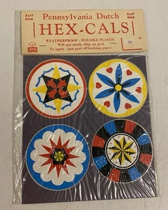 Vintage Impko Pennsylvania Dutch Hex-Cals Stickers Decal Hex Signs Amish - Picture 1 of 4