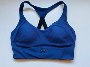 Under Armour Women's UA Infinity Mid Rib Sports Bra LV5 Indigo Small NWT - Picture 1 of 3