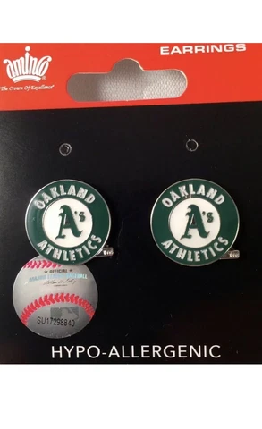 Aminco MLB Oakland Athletics Stud Earrings Cover