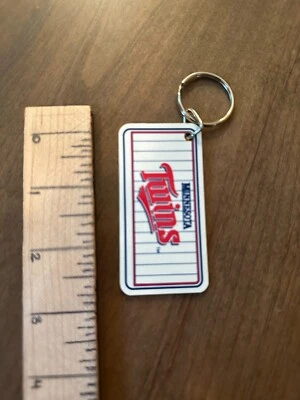MLB Minnesota Twins Keychain 3” Baseball Team Logo Charm Red Blue Key Ring (A) - Image 1 of 4
