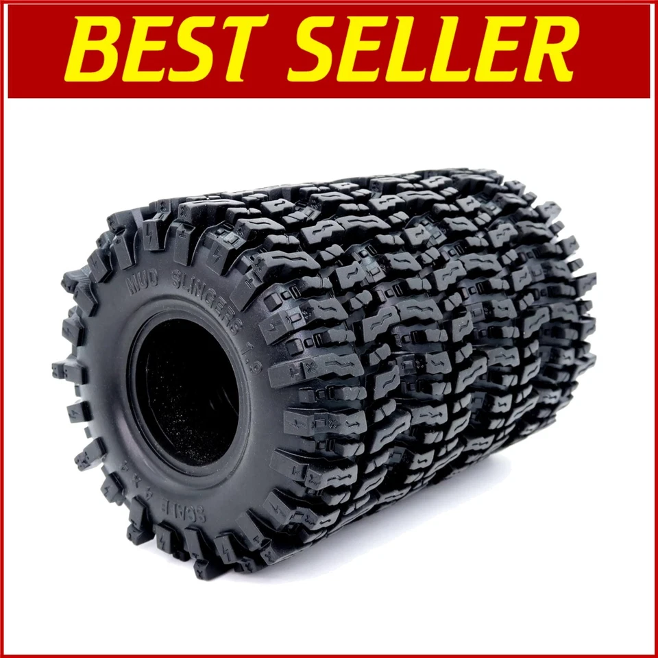 Soft Sticky Compound 1.9 RC Mud Terrain Tires - 4 Pack for Crawler Vehicles - Image 1 of 4