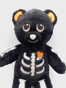 Build A Bear SKELETEDDY Oso Esqueleto Negro Naranja Retirado 17" Halloween 2017 - Imagen 1 de 6