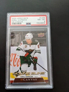 2020-21 Upper Deck UD Canvas Young Guns #C225 Kirill Kaprizov RC Rookie PSA 8 - Picture 1 of 1