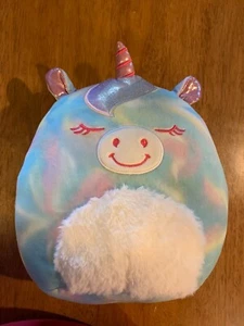Squishmallow Ilene Blue Unicorn 8" Horn Hair Tail plush  - Picture 1 of 2