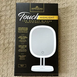 NIB IMPRESSIONS VANITY COMPANY~ TOUCH HIGHLIGHT LED VANITY MIRROR MSRP $45 - Picture 1 of 5